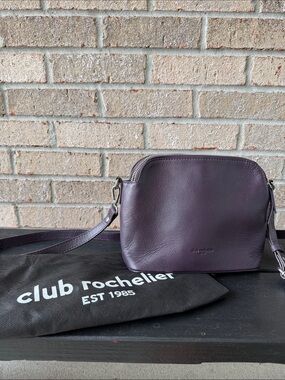 Club Rochelier Purple Leather Crossbody Bag